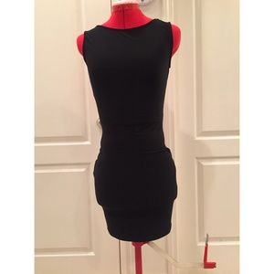 Black backless dress
