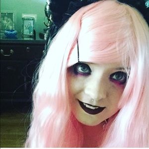 Long pink rhapsody wig