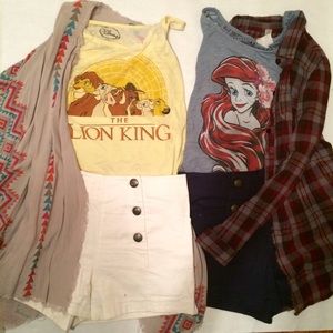 Two Disney tank tops