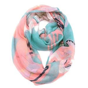 (SOLD!) Aztec Style Chevron Print Infinity Scarf