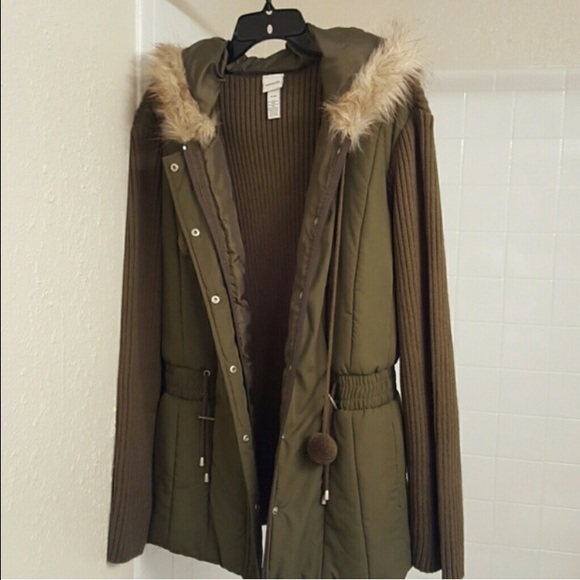 Green sweater jacket