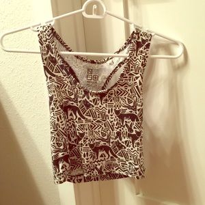 Tribal print crop top