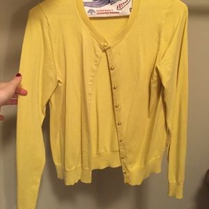 Banana Republic yellow cardigan