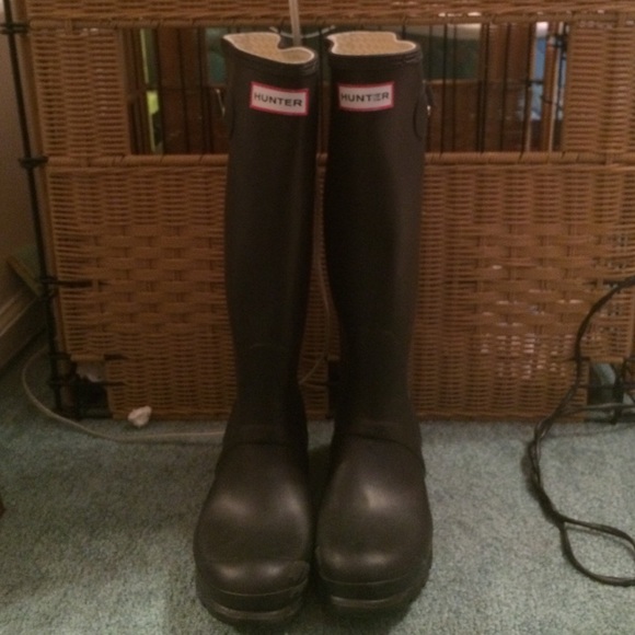 Navy Hunter Boots