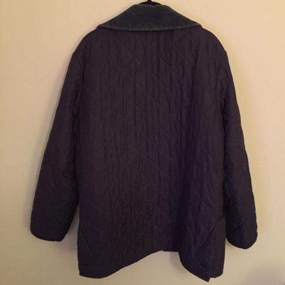 Vintage Barbour navy quilted hunting jacket medium - Picture 4 of 4