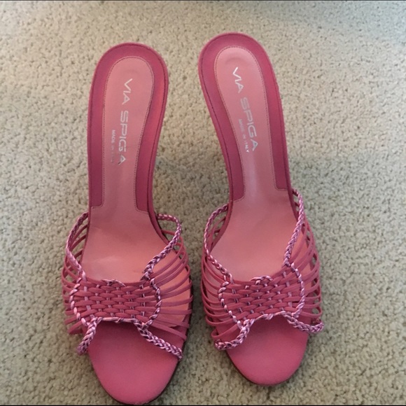 Pink Via Spiga Heel Sandals