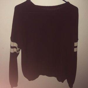 Maroon With White Stripes Sweater