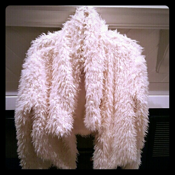 Decree Jackets & Blazers - OFF White Faux Fur Coat