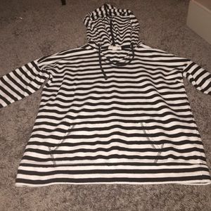 Forever 21 quarter length striped sweatshirt