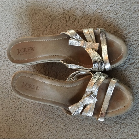 J.Crew Gold Espadrilles size 8