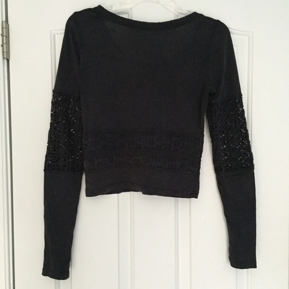 🚫SOLD in bundle🚫Free People charcoal crop - Picture 4 of 4