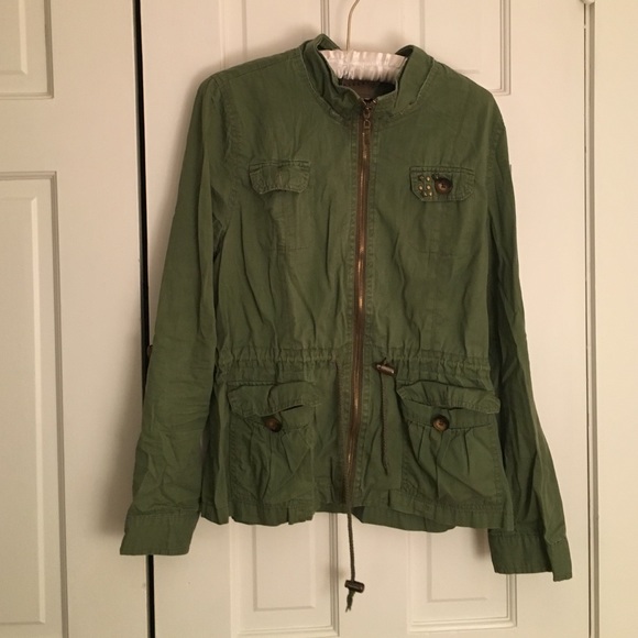 Green military jacket