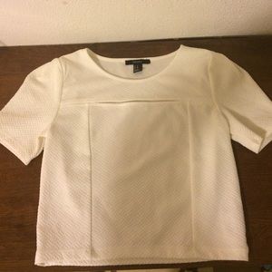 Forever 21 front slit, white crop top
