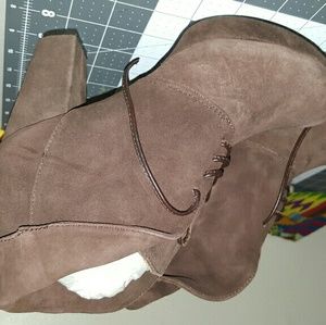 Brown Suede Ankle Booties