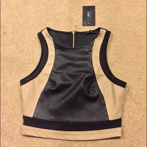 GORG LEATHER CROP TOP!