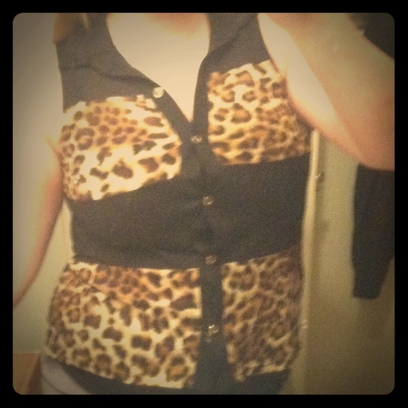 Cheetah print dress tank top.