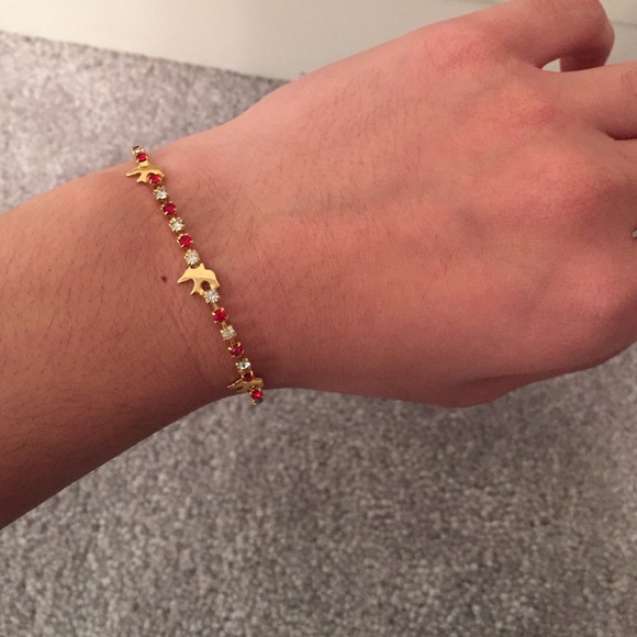 Dainty gold dove bracelet