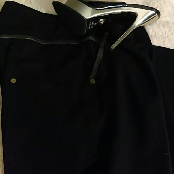 Black Pant with Genuine Leather - Picture 2 of 4
