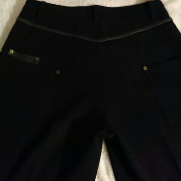 Black Pant with Genuine Leather - Picture 3 of 4
