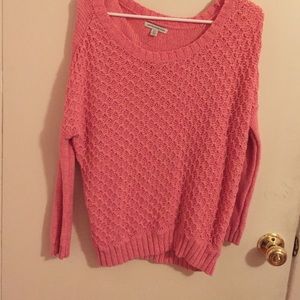 Knitted pink pullover