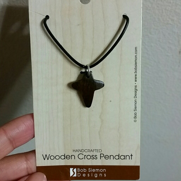 Wooden cross pendant