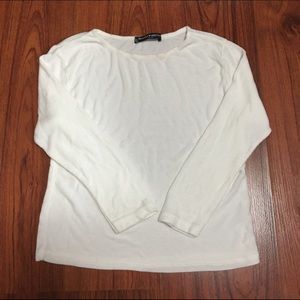 Brandy Melville ribbed white top