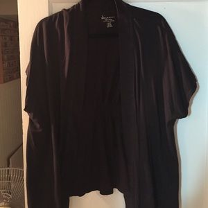 Black short sleeve cardigan