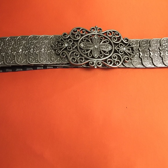 Women fashion belt platinum with faux  diamond XL