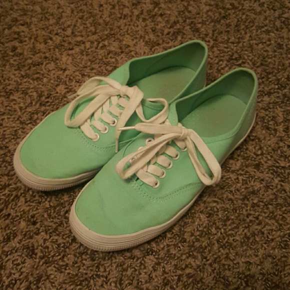 Mint green shoes
