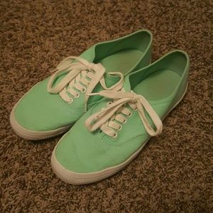 Mint green shoes