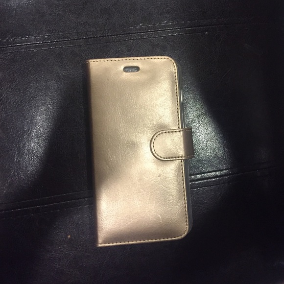 iPhone 6s/6 plus gold wallet case - gold