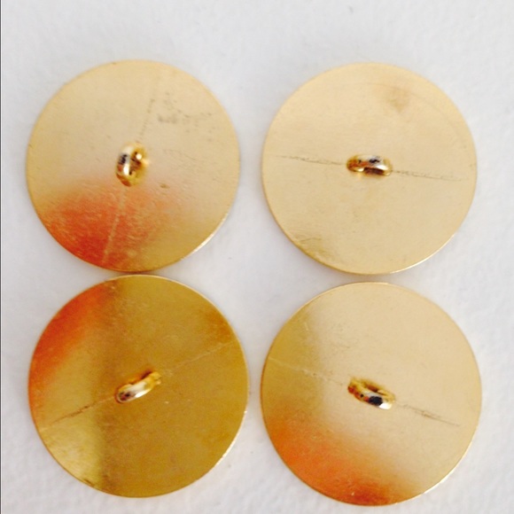 Vintage Moschino Cheap & Chic 4 Gold Metal Buttons - Picture 3 of 4