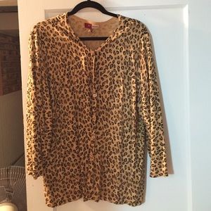 Cheetah print cardigan