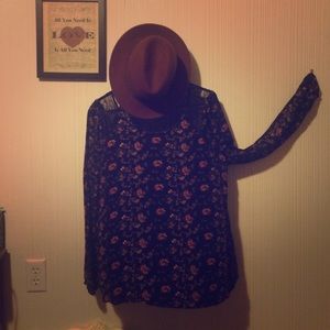 Floral long sleeve top