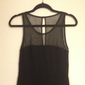 Sheer top sleeveless dress