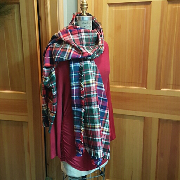 Accessories - New plaid blanket scarf