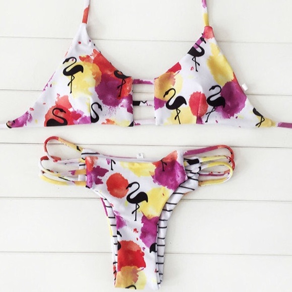 Brazilian Halter Bikini Set - Reversible