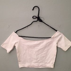 Cotton Spandex Off-Shoulder Top