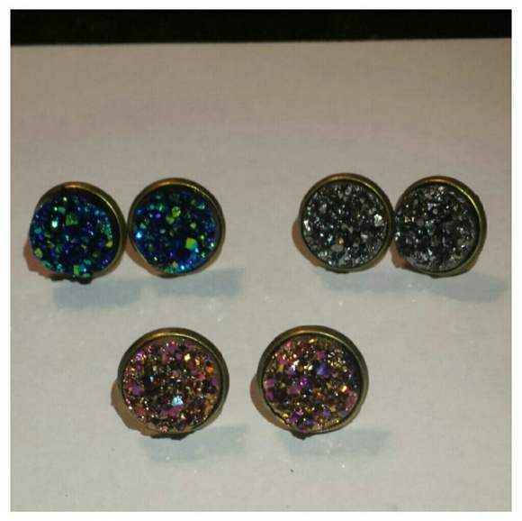 2for $10 druzy earrings