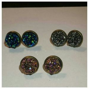 2for $10 druzy earrings
