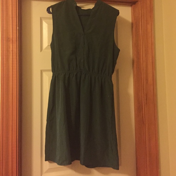 Forest green sleeveless dress