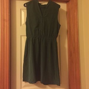 Forest green sleeveless dress