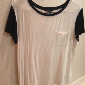 White and black t shirt