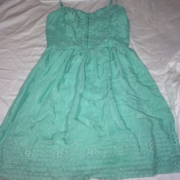 Turquoise flower dress