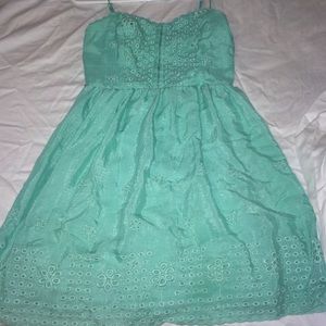 Turquoise flower dress