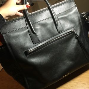 SOLD - Coach black leather tote