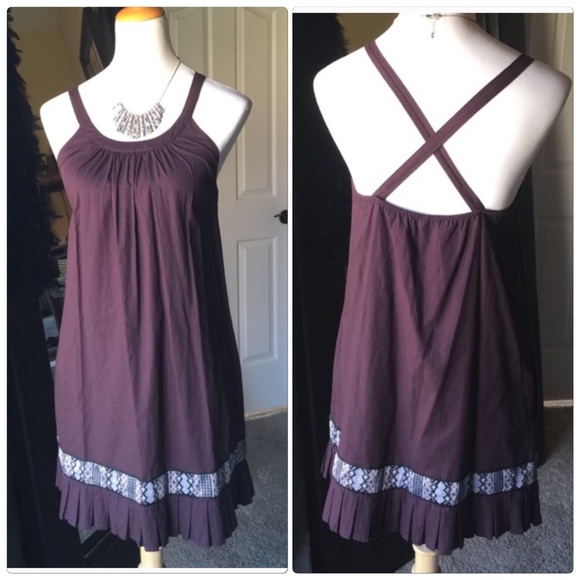 Free People Dresses & Skirts - Free People dark plum cotton dress