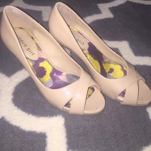 Madden girl nude open toe heels