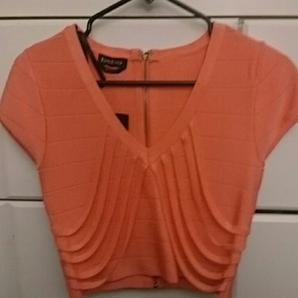 Draped fringe bandage crop top