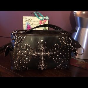 Beautiful cross "bling" purse